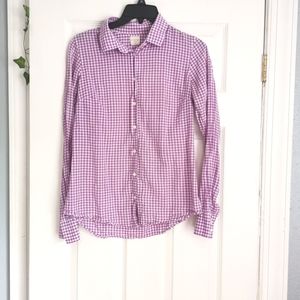 2/$20 J crew long sleeve plaid button down shirt size xs